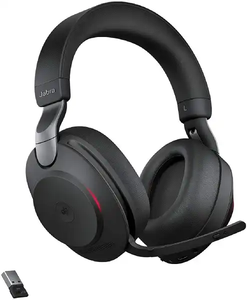 Jabra Evolve2 85: MS & UC Premium Wireless Bluetooth Headset with Stand