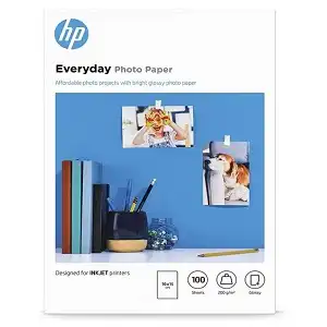 HP Everyday Inkjet Photo Paper - A4, 200 g/m², Glossy Texture - 100 Sheets