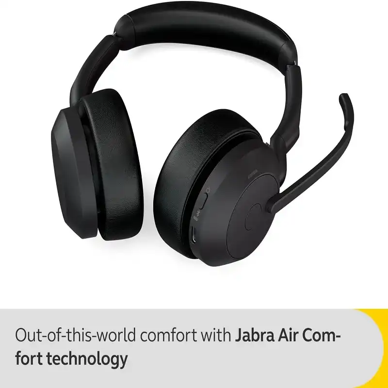 Jabra Evolve2 55 Stereo Wireless Headset Link 380c Noise Cancelling USB  Type C