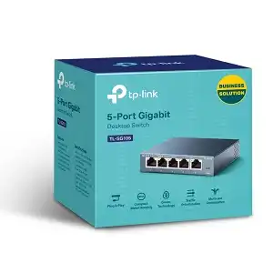 TP-Link TL-SG105 5-Port Gigabit Ethernet Switch | Energy-Efficient Metal Design