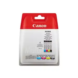Canon CLI-571 Ink Value Pack - ChromaLife100 for PIXMA | High-Yield 4-Color Set