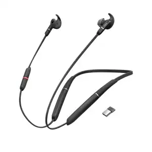 Jabra Evolve 65e UC/MS Wireless Behind-the-neck, Earbud Stereo Earset