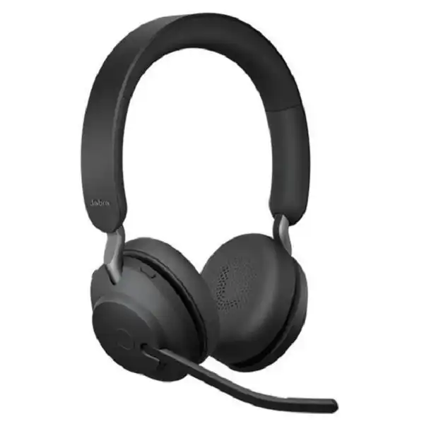 Jabra Evolve2 65 Wireless Stereo Headset - Bluetooth, USB-C, 37-Hour Battery, Noise-Cancellation