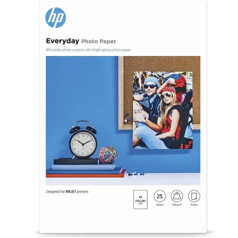 HP Q5451A Everyday Glossy Photo Paper - A4 (210 x 297 mm) 200gsm 25 Sheets