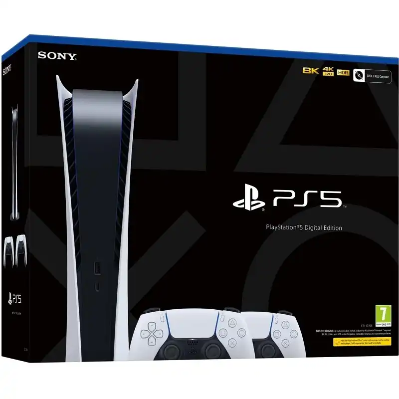 PS5 Bundle - Includes Playstation 5 Digital Console, Additional DualSense  Controller and HD Camera for PS5 
