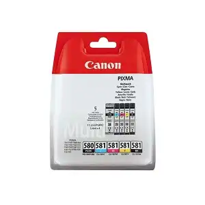 Canon PGI-580 PGBK + CLI-581 CMYBK Multipack, Original 5-Pack Ink for PIXMA Printers
