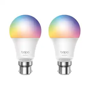 Tapo L530B LED Bulb 2-Pack - B22 Energy-Efficient Multicolour Smart Lighting