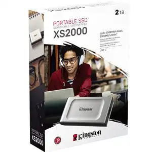 Kingston XS2000 2TB Portable SSD - USB 3.2 Gen 2x2, Shockproof, Water-Resistant