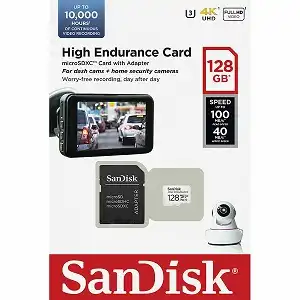 SanDisk High Endurance - flash memory card - 128GB - V30 microSDXC UHS-I Class 10