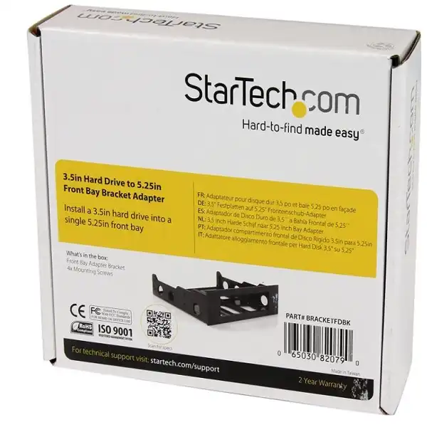 StarTech.com 3.5" to 5.25" Front Bay Adapter | Secure HDD or Floppy in PC Bay