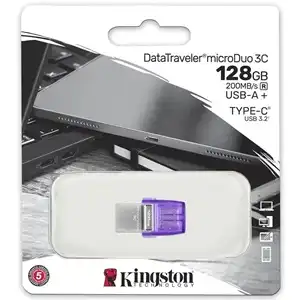 Kingston DataTraveler microDuo 3C USB Flash Drive 128GB USB Gen 3 Type-C and Type-A