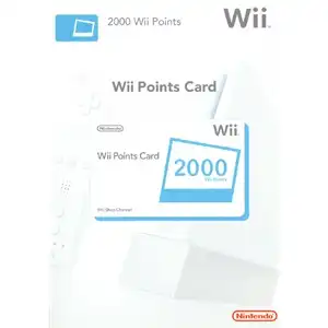 Nintendo Wii 2000 Wii Points Card