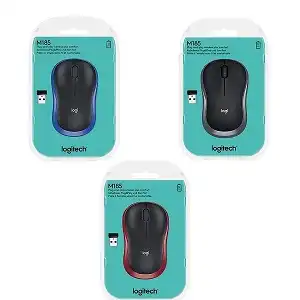 Logitech M185 Scroll Wheel - Symmetrical Wireless Mouse (Various)