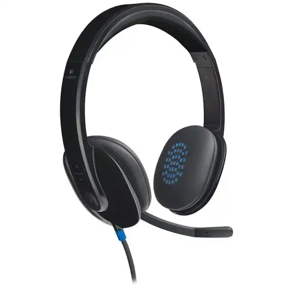 Logitech H540 Wired USB Stereo Headset with Noise-Cancelling Mic – Black