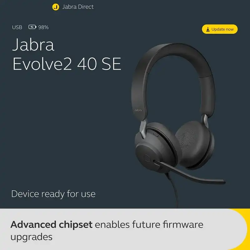Jabra Evolve2 40 SE MS Stereo Headset Wired USB-A - 24189-999-999