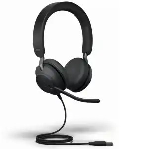 Jabra Evolve2 40 SE: USB-A Wired Headset | Binaural, Noise-Cancelling & UC-Certified