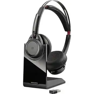 Plantronics Voyager Focus UC B825-M Wireless Over-the-head Stereo Headset With Charging stand
