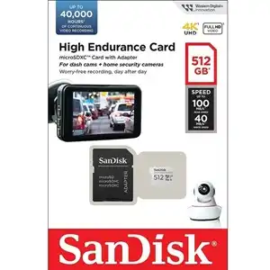 SanDisk High Endurance 512GB microSDXC Card - Video Class V30 UHS-I U3