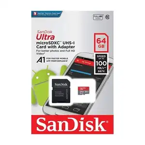 SanDisk Ultra 64GB microSDHC UHS-I A1 Memory Card With SD Adapter Class 10 Full HD Video Recording