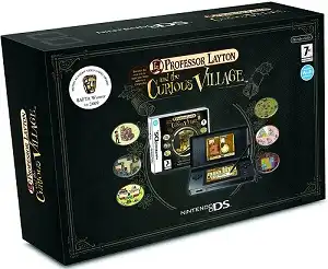 Nintendo DS Lite Black Console with Professor Layton – Portable Gaming System (Nintendo DS)