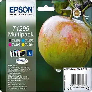 Epson DURABrite Ultra T1295 Black/Cyan/Magenta/Yellow Ink Cartridges (4 Pack)