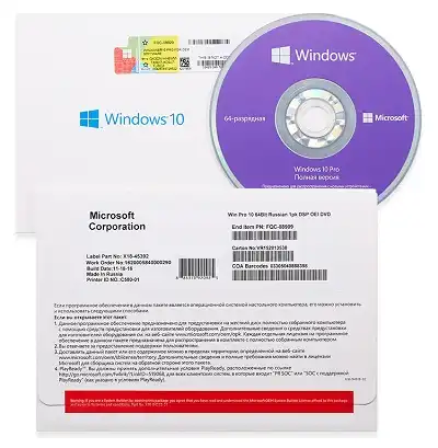 Microsoft Windows 10 Pro 32-bit - Complete Product - 1 License - OEM - DVD-ROM