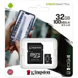 Kingston Canvas Select Plus 32GB Class 10/UHS-I (U1) microSDHC Adapter - 100 MB/s Read