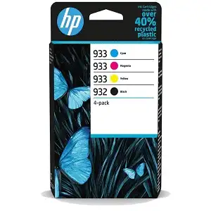 HP 932/933 Original Ink Cartridge Multipack 6ZC71AE, Black and Colour, 4 Pack
