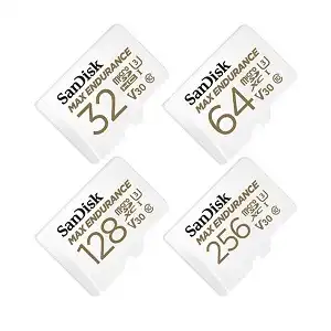 SanDisk MAX ENDURANCE V30 for Dashcams & Home Monitoring microSDHC Memory Card + SD Adaptor U3