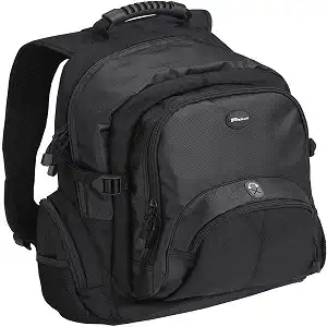 Targus Classic CN600 16" Laptop Backpack – Durable Black Travel Case with Padded Notebook Storage