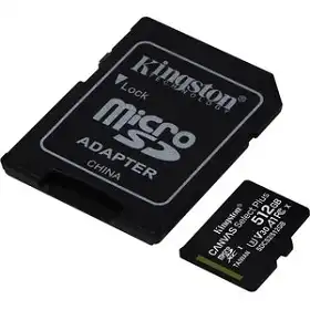 Kingston Canvas Select Plus 512 GB Class 10/UHS-I (U3) microSDXC - 100 MB/s Read - 85 MB/s Write