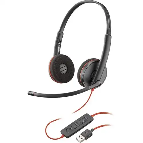 Plantronics Blackwire C3220 USB-A Stereo Headset with Noise-Cancelling Mic for PC & Mac