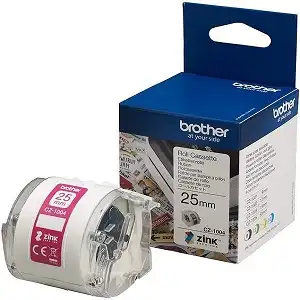 Brother CZ-1004 Multipurpose Label - 25.40 mm - Zero Ink (ZINK)